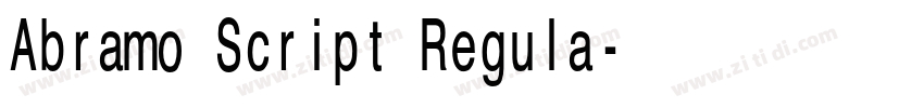 Abramo Script Regula字体转换